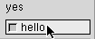 (Checkbox, "yes", on Linux/GTK)